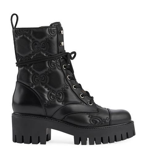 gucci pebbled lace up boots|Gucci ladies boots.